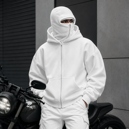 Hoodie Motero con Pasamontañas